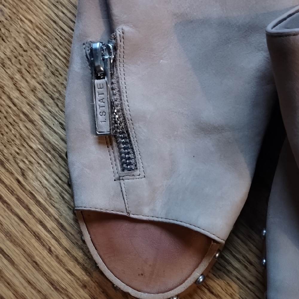 1. State Tan Mules with Zipper Detail - Picture 3 of 15